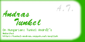 andras tunkel business card